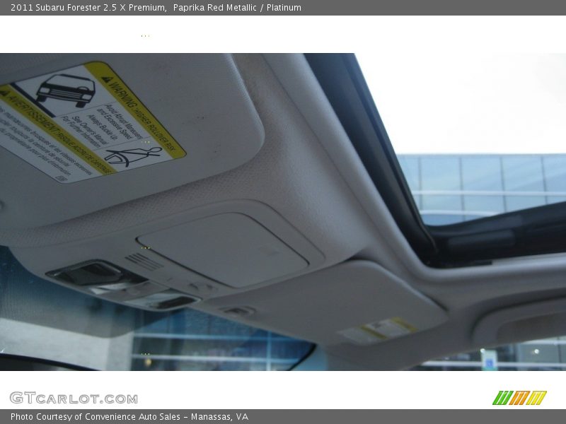 Paprika Red Metallic / Platinum 2011 Subaru Forester 2.5 X Premium