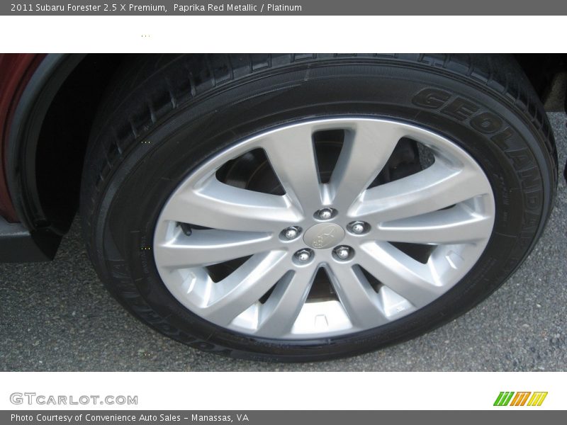 Paprika Red Metallic / Platinum 2011 Subaru Forester 2.5 X Premium