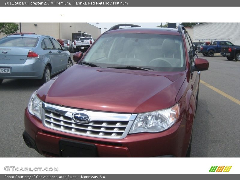 Paprika Red Metallic / Platinum 2011 Subaru Forester 2.5 X Premium