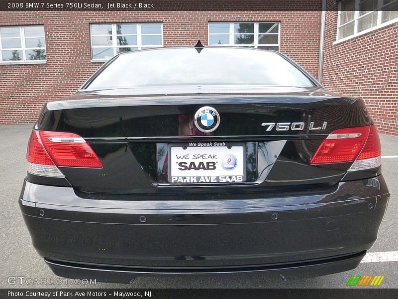 Jet Black / Black 2008 BMW 7 Series 750Li Sedan