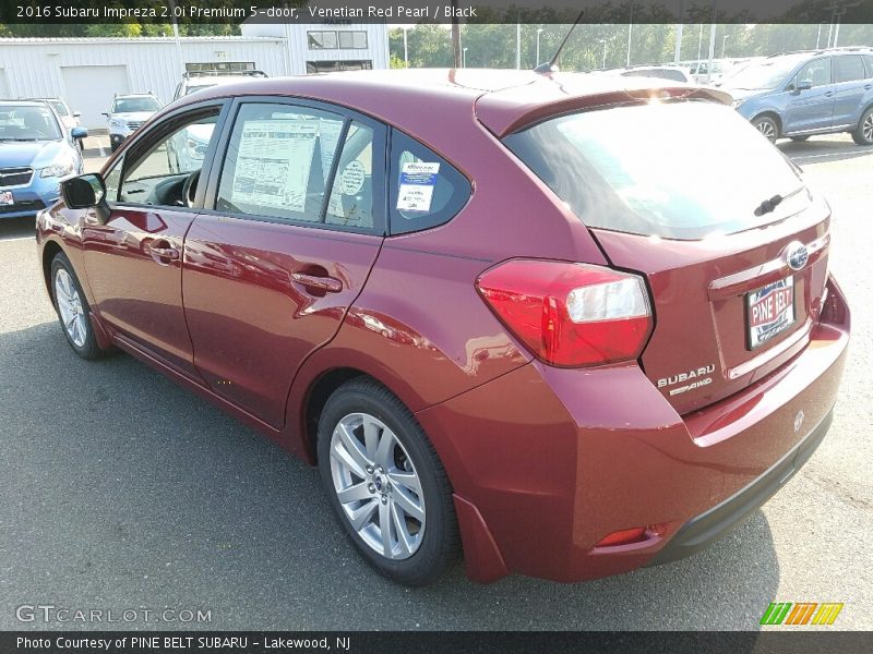 Venetian Red Pearl / Black 2016 Subaru Impreza 2.0i Premium 5-door