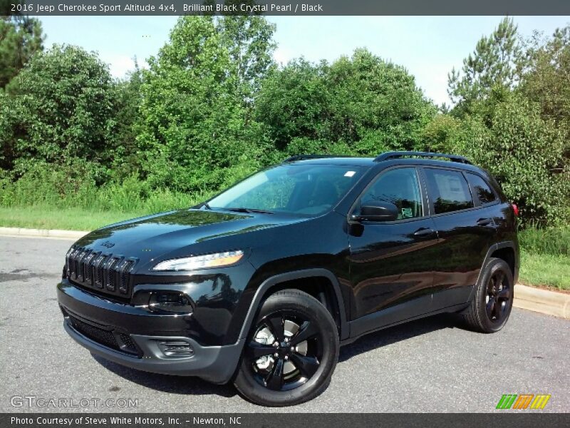 Brilliant Black Crystal Pearl / Black 2016 Jeep Cherokee Sport Altitude 4x4