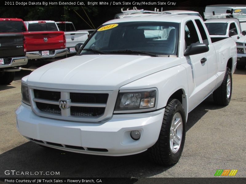 Bright White / Dark Slate Gray/Medium Slate Gray 2011 Dodge Dakota Big Horn Extended Cab