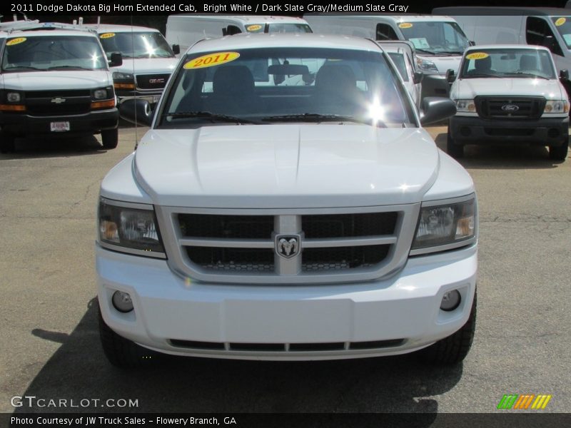Bright White / Dark Slate Gray/Medium Slate Gray 2011 Dodge Dakota Big Horn Extended Cab