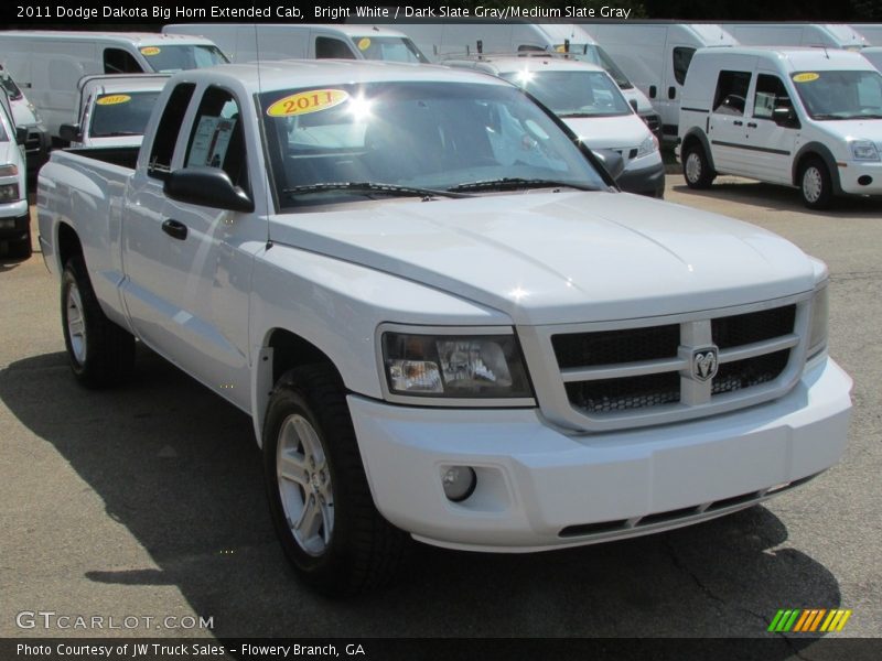 Bright White / Dark Slate Gray/Medium Slate Gray 2011 Dodge Dakota Big Horn Extended Cab