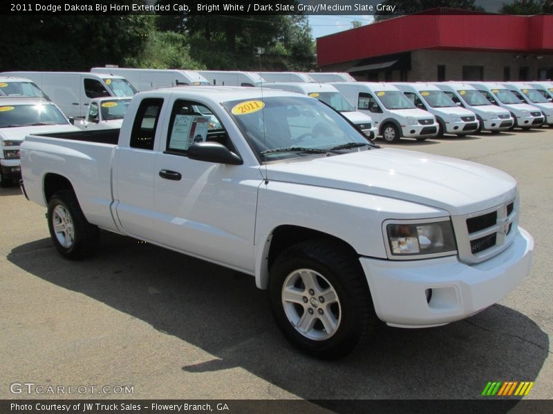 Bright White / Dark Slate Gray/Medium Slate Gray 2011 Dodge Dakota Big Horn Extended Cab