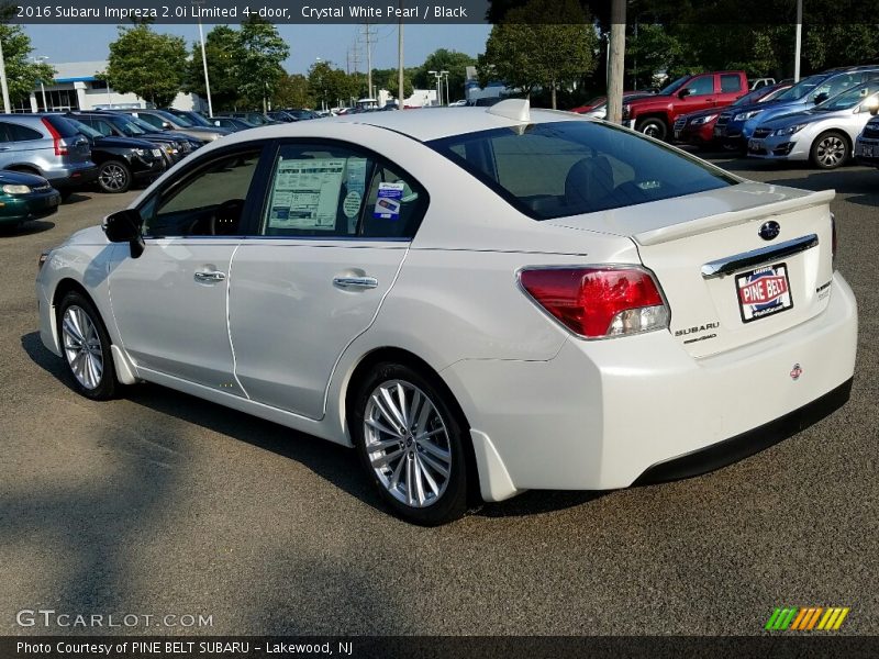Crystal White Pearl / Black 2016 Subaru Impreza 2.0i Limited 4-door