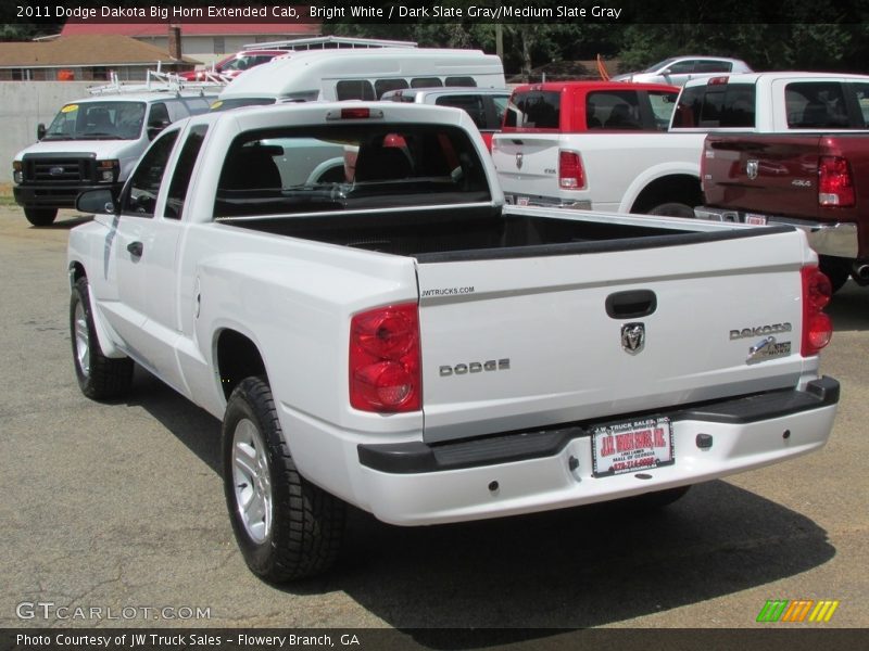 Bright White / Dark Slate Gray/Medium Slate Gray 2011 Dodge Dakota Big Horn Extended Cab