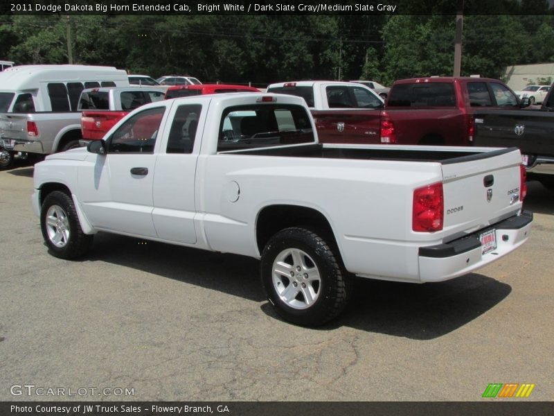 Bright White / Dark Slate Gray/Medium Slate Gray 2011 Dodge Dakota Big Horn Extended Cab