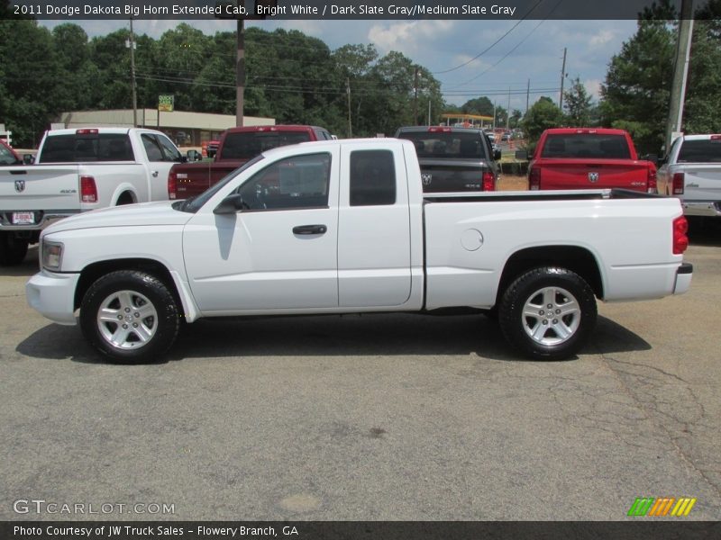 Bright White / Dark Slate Gray/Medium Slate Gray 2011 Dodge Dakota Big Horn Extended Cab