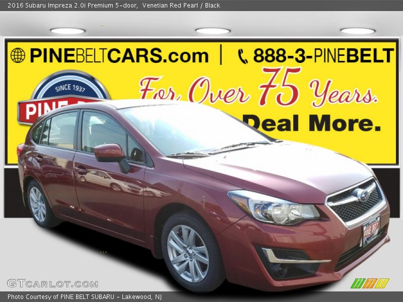 Venetian Red Pearl / Black 2016 Subaru Impreza 2.0i Premium 5-door