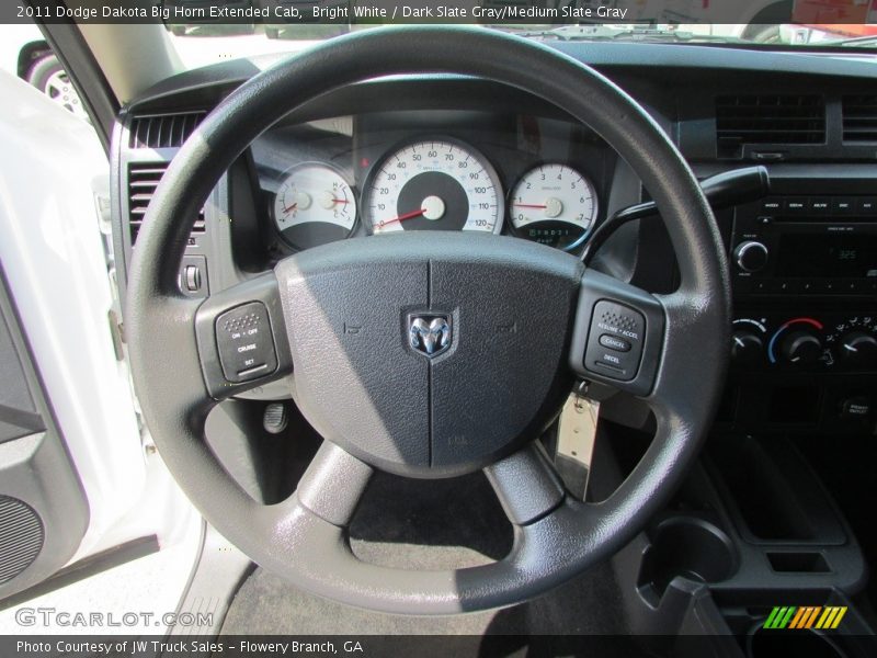 Bright White / Dark Slate Gray/Medium Slate Gray 2011 Dodge Dakota Big Horn Extended Cab