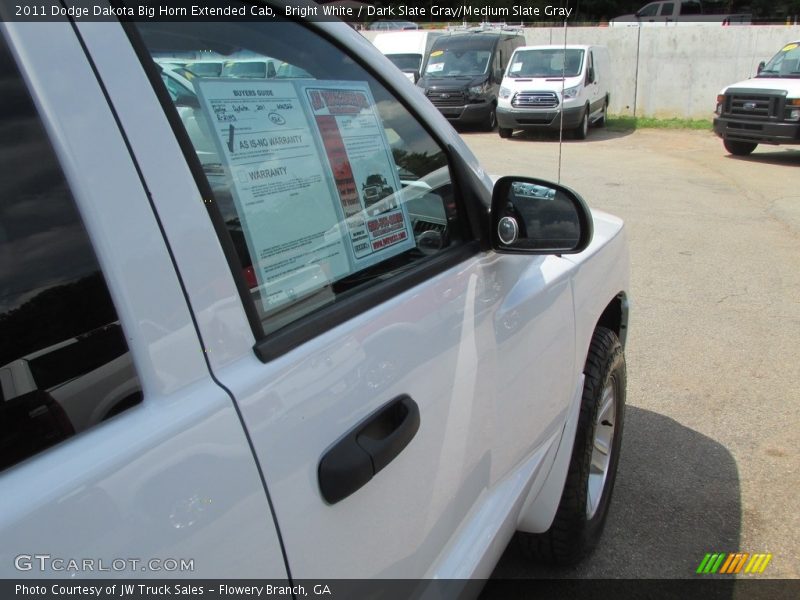 Bright White / Dark Slate Gray/Medium Slate Gray 2011 Dodge Dakota Big Horn Extended Cab