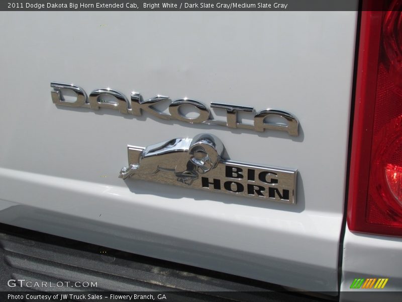 Bright White / Dark Slate Gray/Medium Slate Gray 2011 Dodge Dakota Big Horn Extended Cab