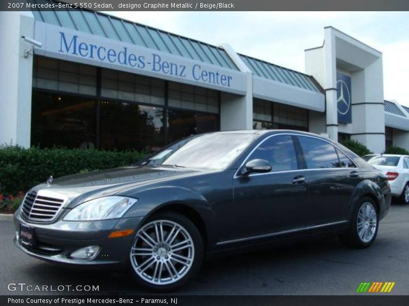 designo Graphite Metallic / Beige/Black 2007 Mercedes-Benz S 550 Sedan