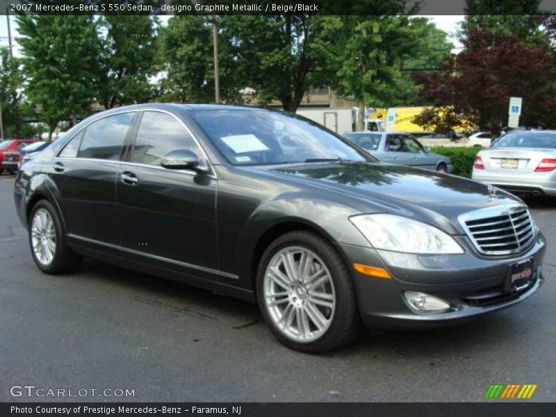designo Graphite Metallic / Beige/Black 2007 Mercedes-Benz S 550 Sedan
