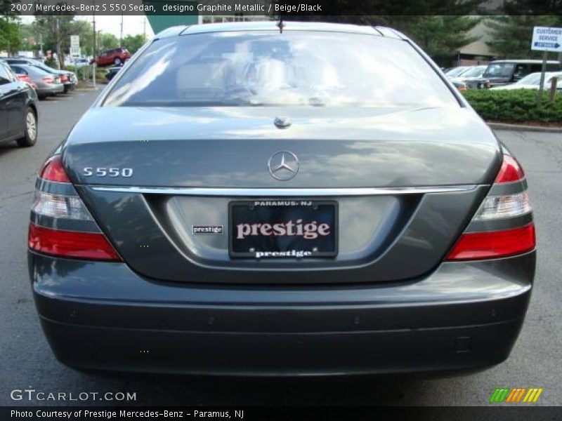 designo Graphite Metallic / Beige/Black 2007 Mercedes-Benz S 550 Sedan