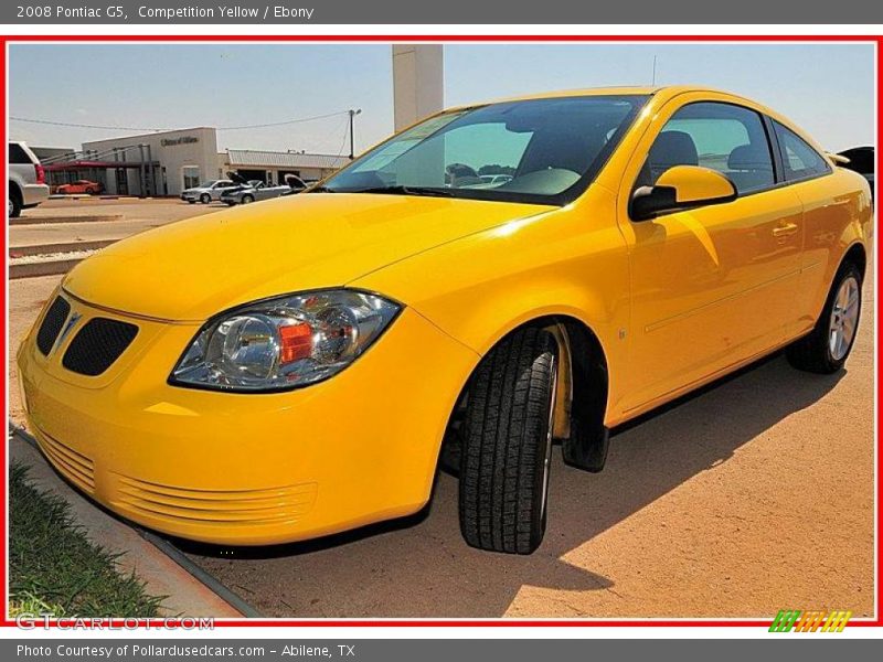 Competition Yellow / Ebony 2008 Pontiac G5