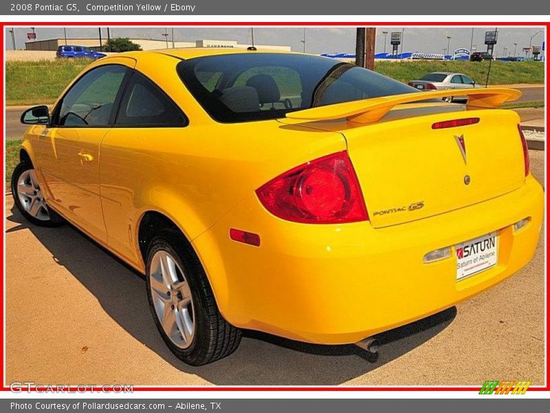 Competition Yellow / Ebony 2008 Pontiac G5