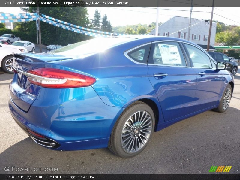 Lightning Blue / Medium Soft Ceramic 2017 Ford Fusion Titanium AWD
