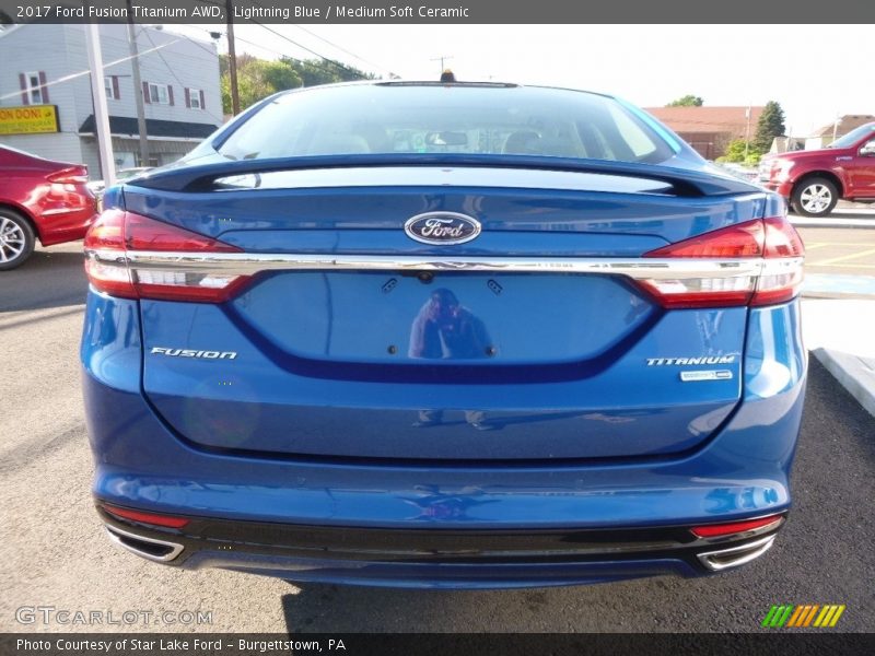 Lightning Blue / Medium Soft Ceramic 2017 Ford Fusion Titanium AWD