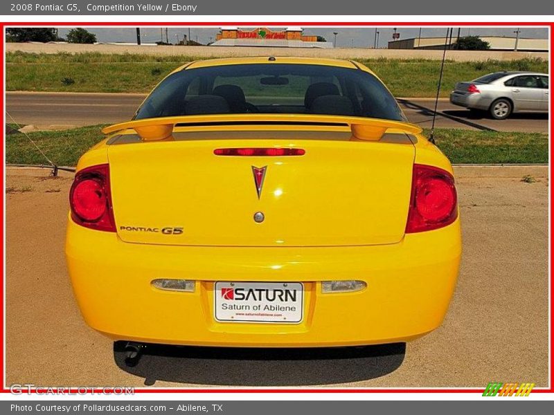 Competition Yellow / Ebony 2008 Pontiac G5