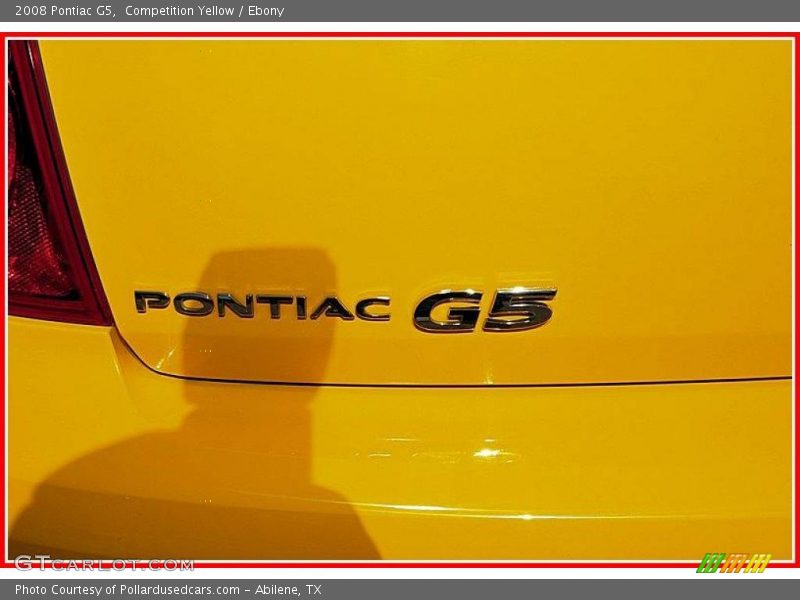 Competition Yellow / Ebony 2008 Pontiac G5