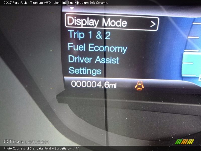 Lightning Blue / Medium Soft Ceramic 2017 Ford Fusion Titanium AWD