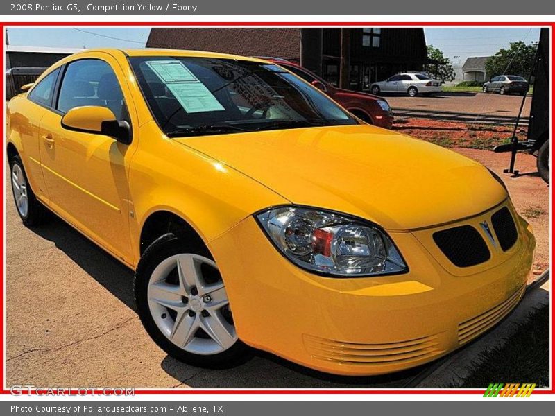 Competition Yellow / Ebony 2008 Pontiac G5