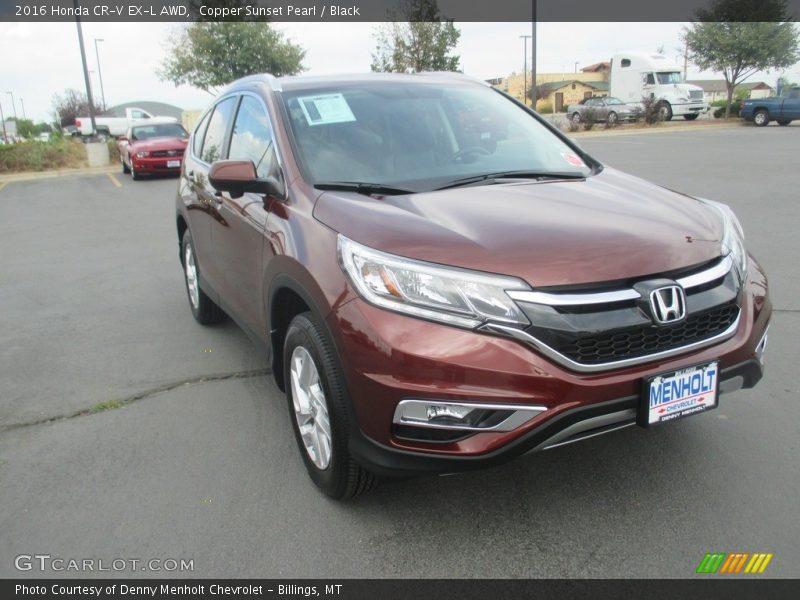 Copper Sunset Pearl / Black 2016 Honda CR-V EX-L AWD