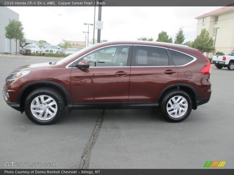 Copper Sunset Pearl / Black 2016 Honda CR-V EX-L AWD