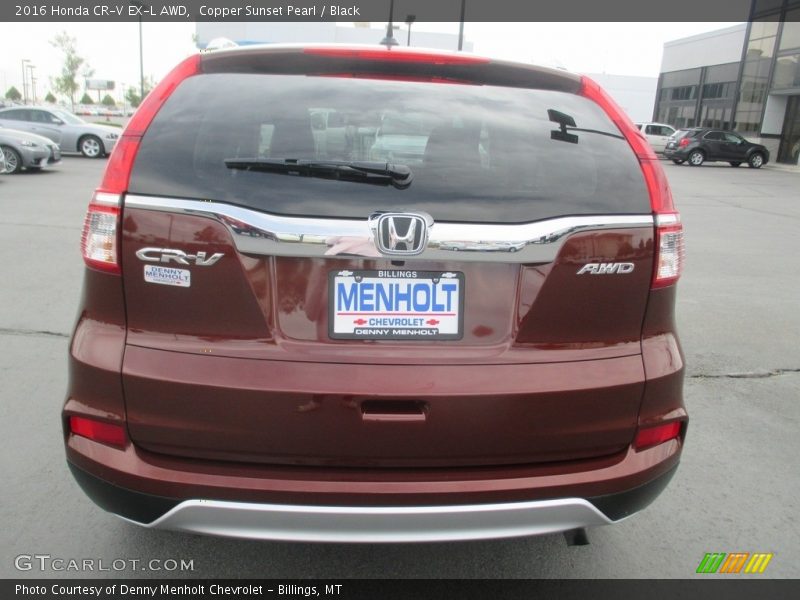 Copper Sunset Pearl / Black 2016 Honda CR-V EX-L AWD