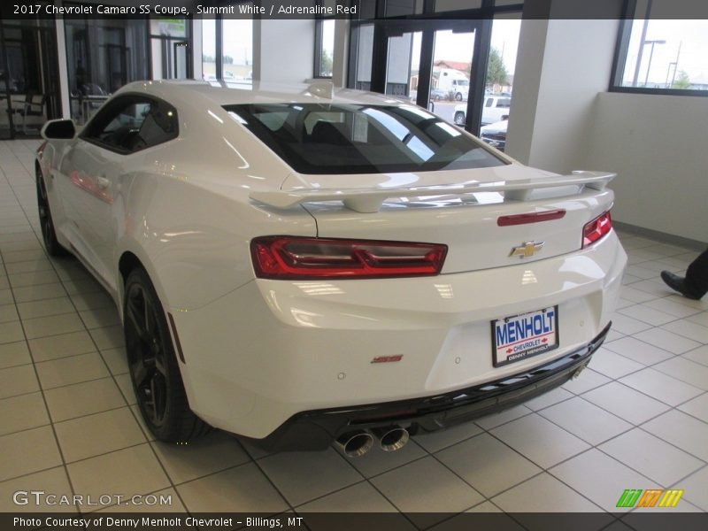 Summit White / Adrenaline Red 2017 Chevrolet Camaro SS Coupe