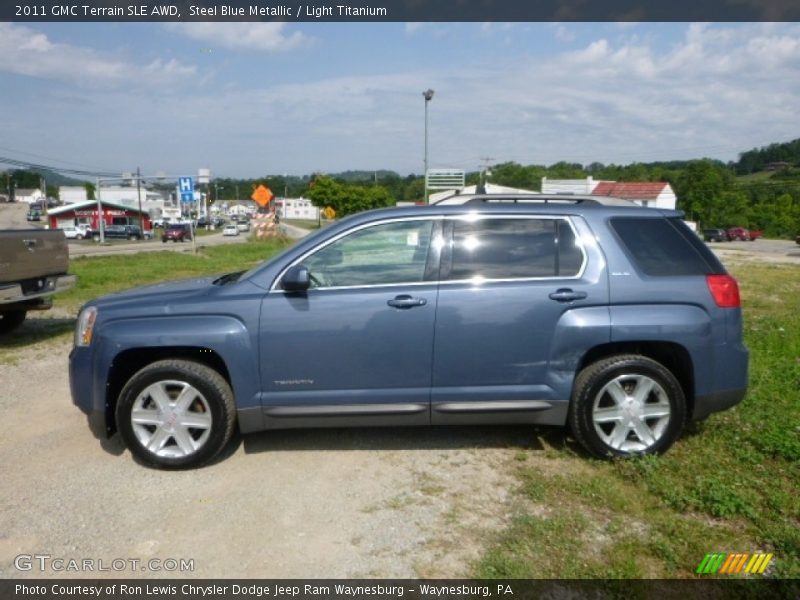 Steel Blue Metallic / Light Titanium 2011 GMC Terrain SLE AWD