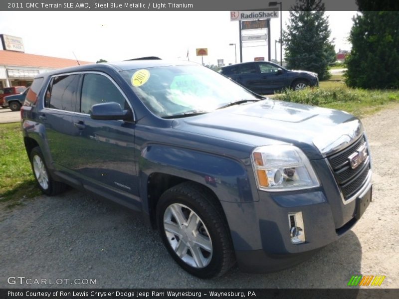 Steel Blue Metallic / Light Titanium 2011 GMC Terrain SLE AWD