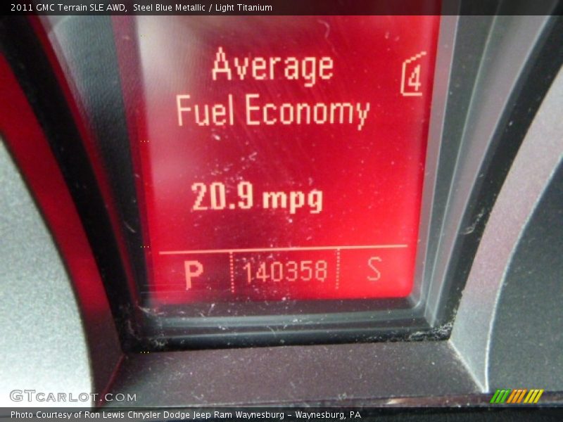 Steel Blue Metallic / Light Titanium 2011 GMC Terrain SLE AWD