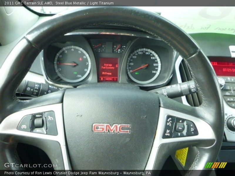 Steel Blue Metallic / Light Titanium 2011 GMC Terrain SLE AWD