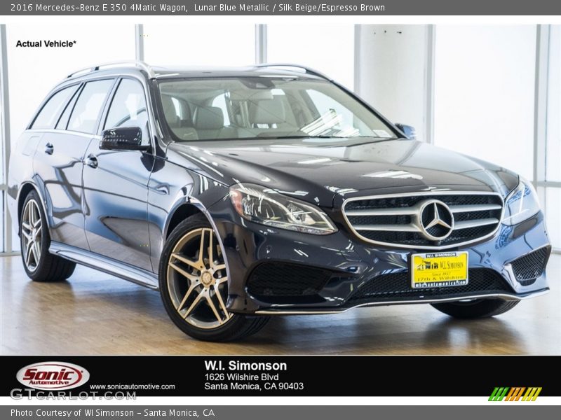 Lunar Blue Metallic / Silk Beige/Espresso Brown 2016 Mercedes-Benz E 350 4Matic Wagon