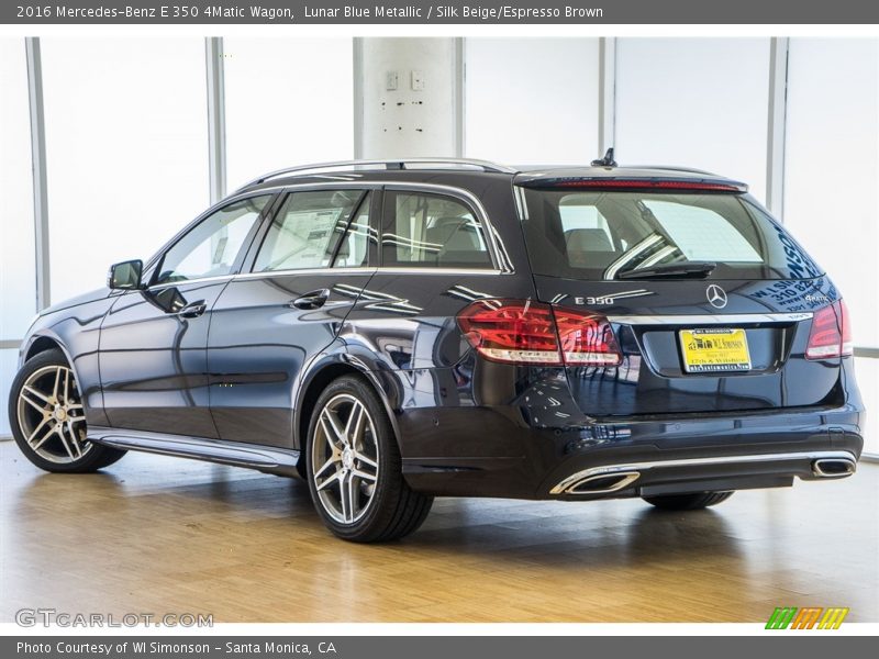 Lunar Blue Metallic / Silk Beige/Espresso Brown 2016 Mercedes-Benz E 350 4Matic Wagon