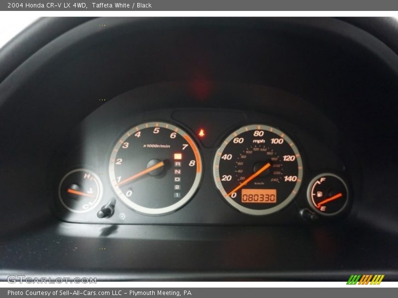 Taffeta White / Black 2004 Honda CR-V LX 4WD
