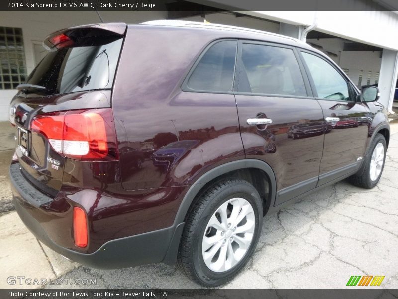 Dark Cherry / Beige 2014 Kia Sorento EX V6 AWD