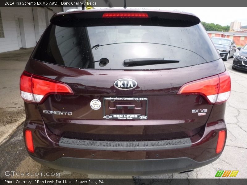 Dark Cherry / Beige 2014 Kia Sorento EX V6 AWD