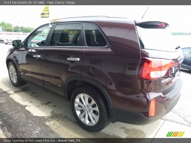 Dark Cherry / Beige 2014 Kia Sorento EX V6 AWD