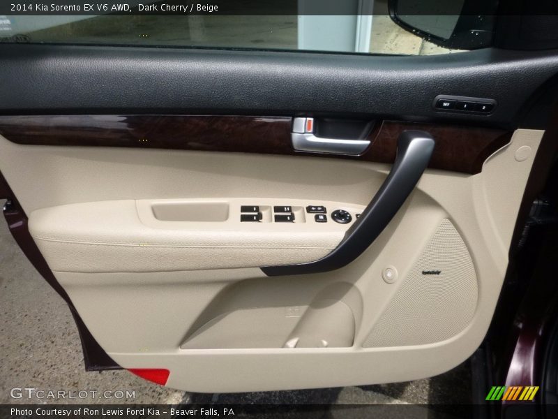 Dark Cherry / Beige 2014 Kia Sorento EX V6 AWD
