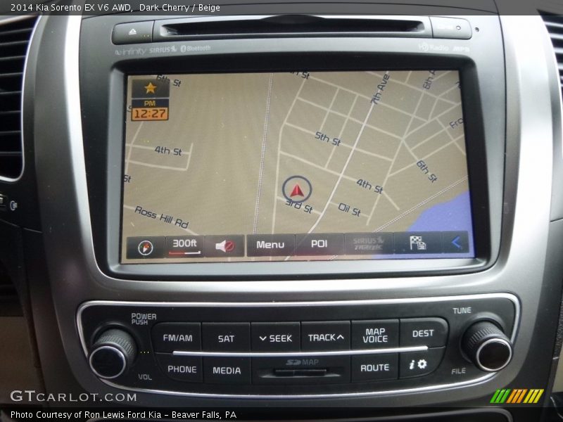 Dark Cherry / Beige 2014 Kia Sorento EX V6 AWD