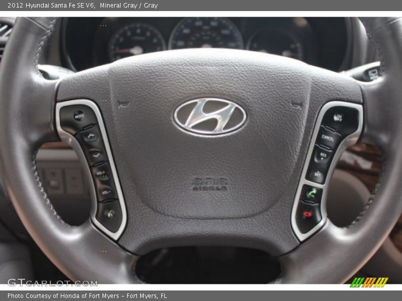 Mineral Gray / Gray 2012 Hyundai Santa Fe SE V6