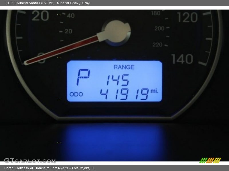 Mineral Gray / Gray 2012 Hyundai Santa Fe SE V6