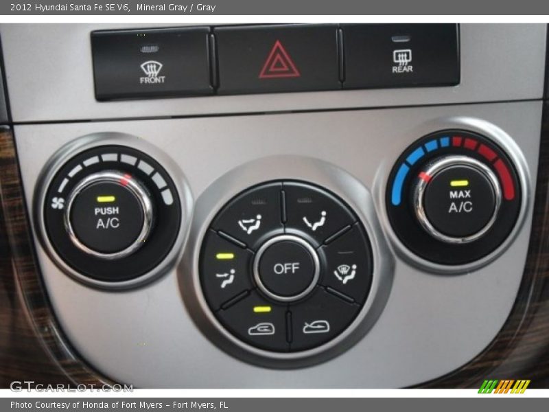 Mineral Gray / Gray 2012 Hyundai Santa Fe SE V6
