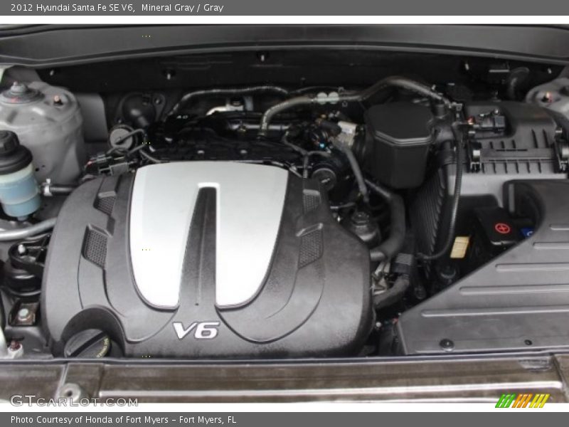 Mineral Gray / Gray 2012 Hyundai Santa Fe SE V6
