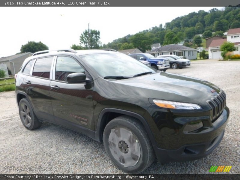 ECO Green Pearl / Black 2016 Jeep Cherokee Latitude 4x4